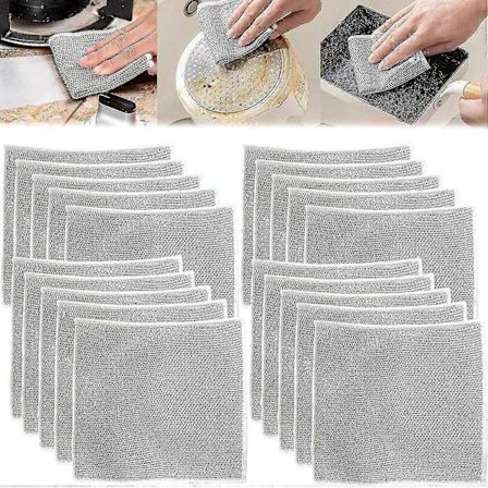 2023 Ny Multifunktionell Repfri Diskduk av Ståltråd, Japansk Diskhandduk av Ståltråd, Mångsidiga Disktrasor av Ståltråd för Vått och Torrt, Skrubbar &