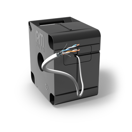 PM FLEX Quick n Easy Telekabel i box, 200 m, Anslutningsdon & kablar