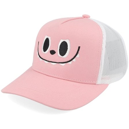 Iconic - Pink trucker Kasket - Kids Little Monster Light Pink/White A-frame Trucker @ Hatstore