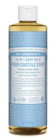 Dr. Bronner's Castile Soap Baby-Mild Neutral 475 ml, Skincare, Kropspleje, Bodyshampoo