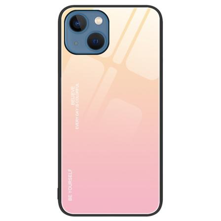 SKALO iPhone 15 Plus Gradientti karkaistu lasi TPU-suojakuori - Gold