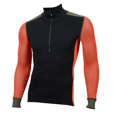 Aclima WoolNet Hybrid Mock Neck Man Men base layer tops Black M