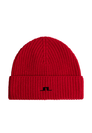J.Lindeberg Joan Merino Beanie Accessoarer Herr Röd ONESIZE