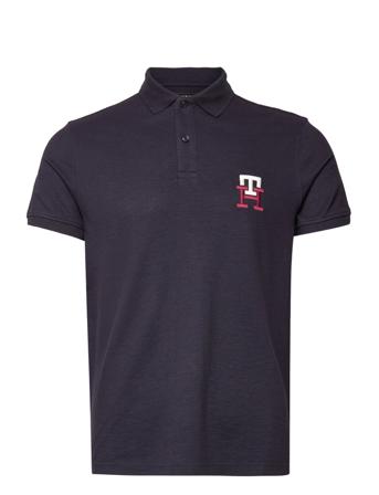 Ess Monogram Regular Polo Polos Short-sleeved Tummansiniset Tommy Hilfiger