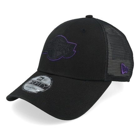 New Era - NBA Svart trucker Caps - Los Angeles Lakers NBA 9FORTY Black Trucker @ Hatstore
