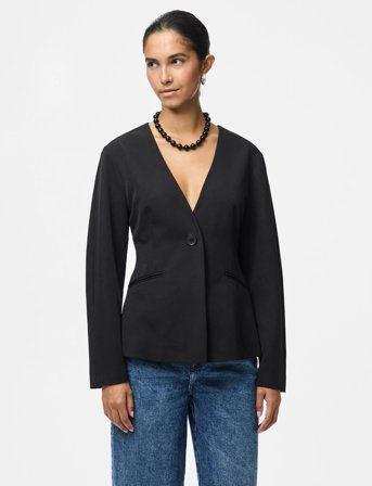 Pieces Pckamil Ls Fitted Blazer Noos Bc - Black - S