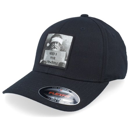 Ho-Ho-Hats - Negro flexfit Gorra - Hobo Santa Need Cash For Benz Black Flexfit @ Hatstore