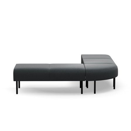 Eckbank VARIETY, nach außen, Stoff Pod CS, anthrazit