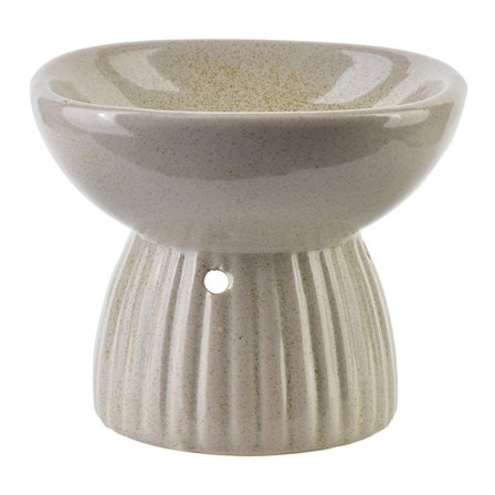 Doftljusbehållare i keramik - Beige, 12x8,5x10 cm