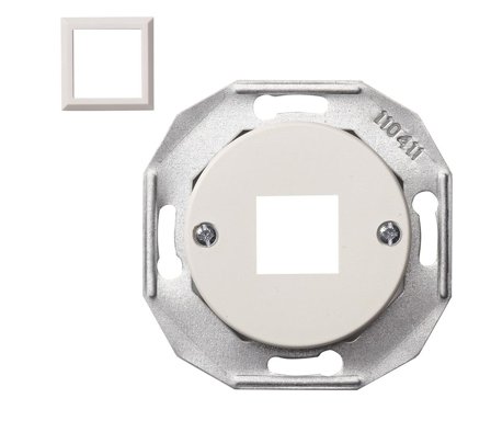 Schneider Electric Actassi Centrumplatta vit, utan ram 1x8 poler, Strömbrytare & vägguttag