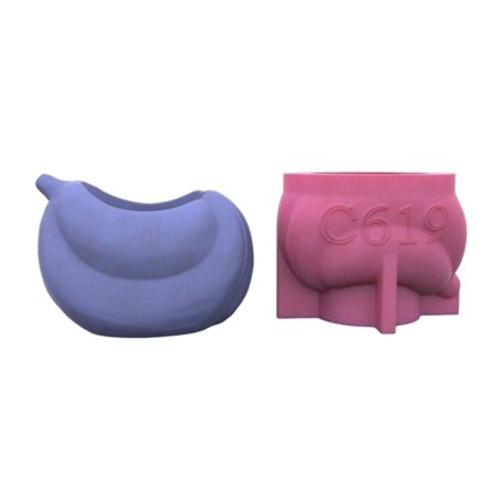 Silikon Planter Form 3D Frukt Form Blomkrukor Form Förvaringshållare Vas Form för Betong Cement Form DIY