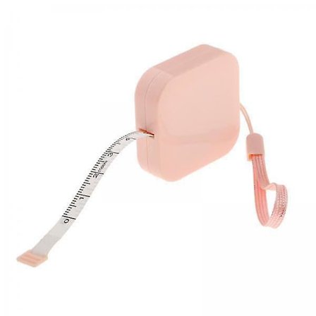 2xsoft Retractable Mini Måttband Tejp Clear Markerad Rosa