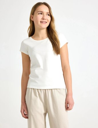 Lindex Top Basic Cap Sleeve - White - 128