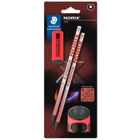School Set Norix Pencils + Accessories Red
