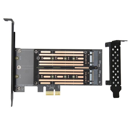 M.2 SATA SSD NGFF - PCIE-sovitin jopa 6 Gbps:n nopeudella, NCQ-tuki, MSI-tuki, Plug and Play, kaksi M.2 PCIE-sovitinta pöytätietokoneen koteloon