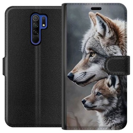 Kompatibelt Lommeboketui til Xiaomi Xiaomi Redmi 9 Ulver Ville Wolf Dyr Mystikk
