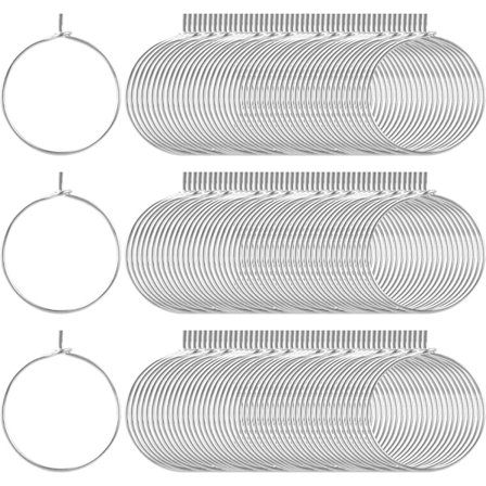 100 stk. øreringe til smykkefremstilling, ørevinglas Hypoallergeniske rustfri stålbøjle øreringestifter DIY-øreringetråde (20 mm)