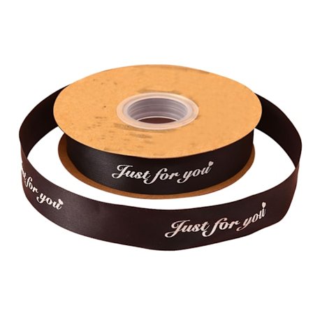 1 tomme bredt satengbånd, rull 100 yards, "Just for You"-bånd for bryllup, bursdag, Valentinsdag, blomsterdekor