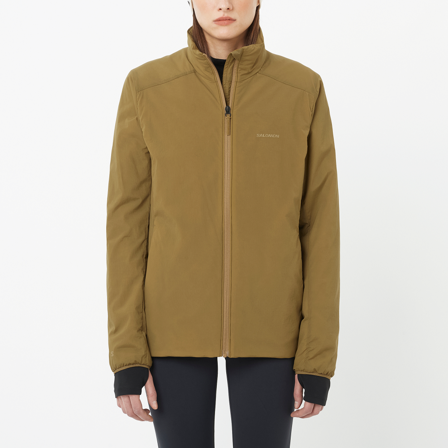 Salomon - Kurtki Odzież Mountain Flex Jacket W - Brilliant Olive