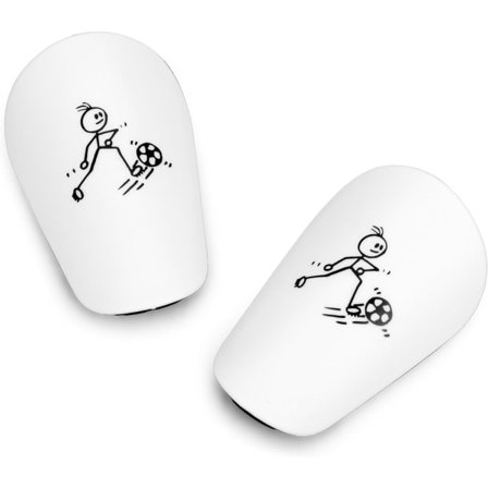 1 Par Mini Fotballbeskyttere, Ekstra Mini Leggskinn Mini Leggskinn Beskyttelsesutstyr Leggskinn (10x6cm, Hvit)
