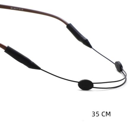Glasögonsnodd Sportband Justerbar Anti-slip Svart 35 Cm