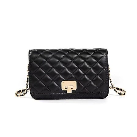Kvinder læder skuldertaske Fashion clutch håndtaske Quiltet crossbody taske med kæderem