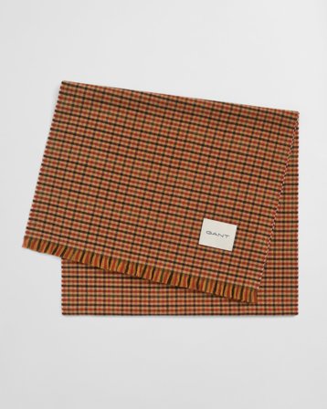 GANT Herren Breiter Gingham Wollschal (ONE SIZE) Braun