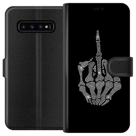 Kompatibelt Lommeboketui til Samsung Galaxy S10 Fuck deg Bling