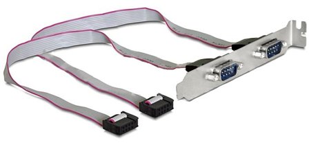 Delock serielt panel - 9-pins serieheader til DB-9