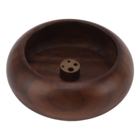 Rökelsehållare för pinnar i trä, koppar, liten, rund, rökelsearomaterapi, platta för teceremoni, heminredning C