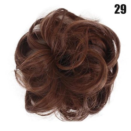 Lättanvända Trendiga Hårscrunchies Naturligt Rufsiga Lockiga Hårknutar Hårförlängning