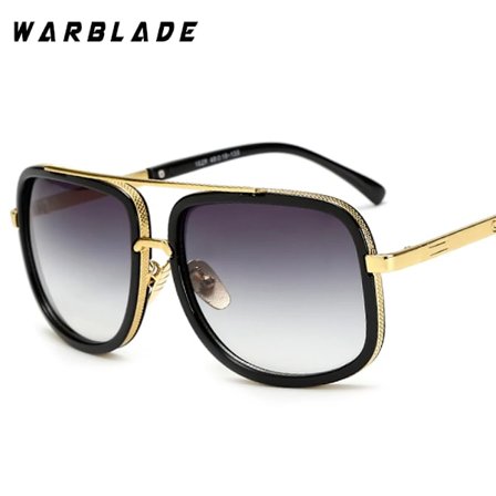 WARBLADE Stora Fyrkantiga Solglasögon Män Kvinnor Märkesdesigner Gradient Solglasögon Kvinnor 2018 Spegel Oculos Shades Glasögon