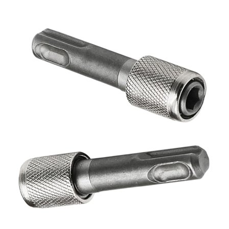 2 stk. 6,35 mm (1/4'') SDS Plus Adapter til borepatronhammerbor, SDS Adapter til normal borepatron, rundt skaft til sekskantet skaft til 