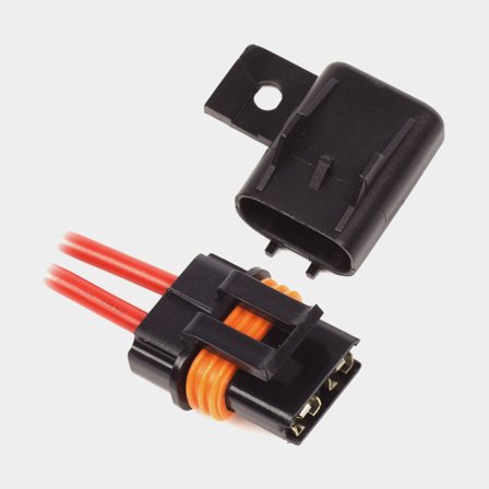 Blue Sea Systems säkringshållare ATO/ATC bulk, vattentät modell i svart plast för flatstiftssäkringar med monteringshål