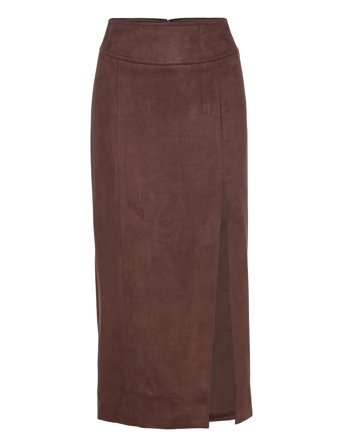 Bardot | Dante Vegan Suede Midi Skirt | 38