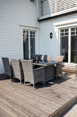 Venture Home - Spisegruppe Padova med 6 spisestoler Malin - Grå - Spisegrupper - Fra Homeroom