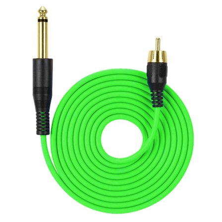 RCA Line guldpläterad kontakt 6,35 mm hane till RCA hantatueringsmaskiner Kabel Power Förlängningskabel OD3.5
