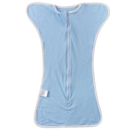 Bomulds Baby Sovepose Svøb Tæppe Blå 60cm til Nyfødt 2-6 Måneder