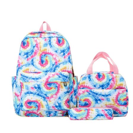 Skolerygsæk til unge med madkasse og penalhus, sæt med tre dele, vandtæt og slidstærk 14