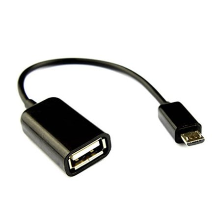 USB - Micro USB Kaapeli - OTG Adapteriin - Musta