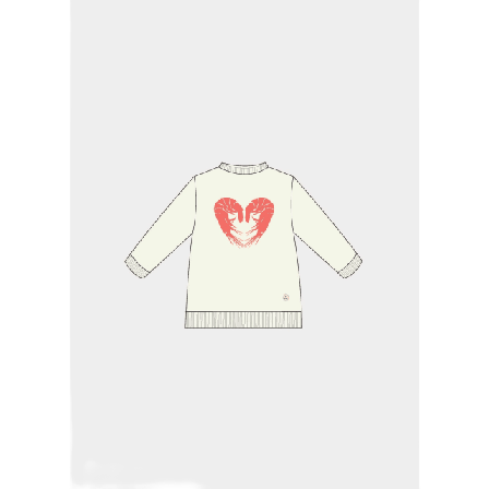 emmamalena Pamela Stickad Räkhjärta Tröjor Dam Beige XL