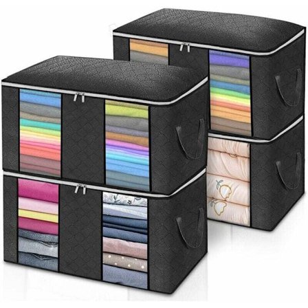 Säilytyspussit, 4 kpl, K.35 x L.60 x S.40 cm, Väri musta