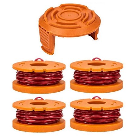 WA0010+WA6531 Gräsklippardelar för Worx WG150/WG151/WG163 4 Spole+1 Lock