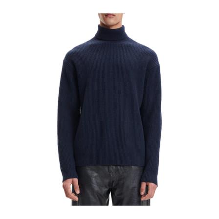 Samsøe Samsøe, Logan Turtle Neck Blauw, Heren, Maat:XL