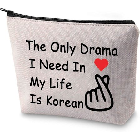 Koreansk Drama Elsker Sminkepung Den eneste dramaen jeg trenger i livet mitt er koreansk kosmetikkveske for K-drama mamma (The Only Drama) Design 811