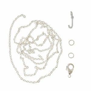 Me & My Box Silver J Pendant Set One Size - Stationery - One size - Silver