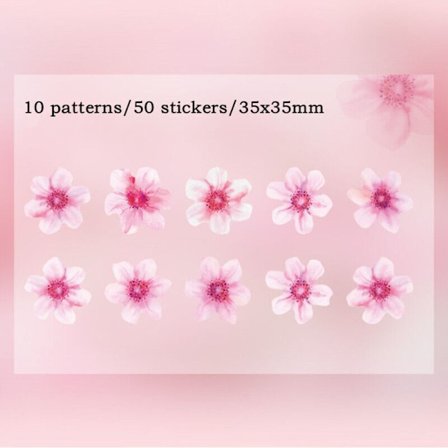 50 st/rulle Washi-tejp dekorativa klistermärken 01 01 01