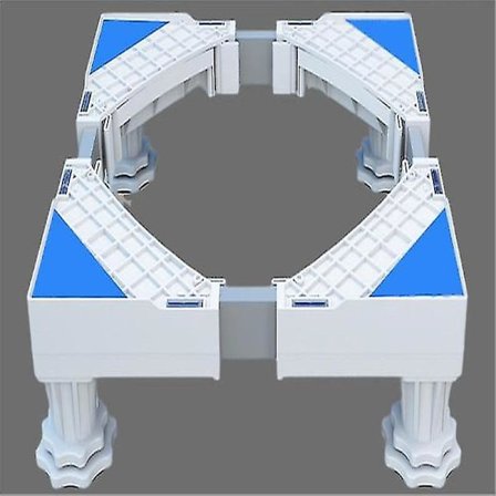 Pesukoneen jalusta, Pesukoneen kuivausrummun jääkaapin jalka, Säädettävä pituus 41cm-64cm Korkeus 9-12cm Tukikuorma 300kg Tärinänesto Melunesto F