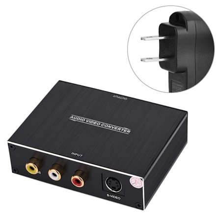 AV + S-video till HDMI-omvandlare Ljud- och videokonverter 1080P HD-skärm