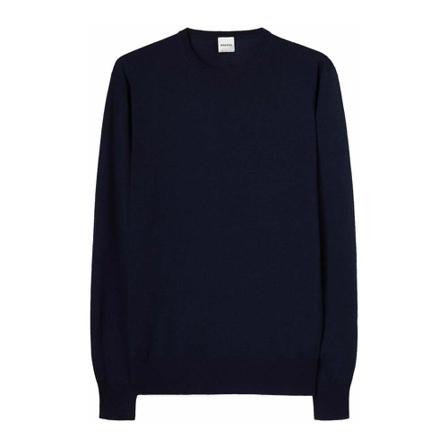 Aspesi Round-neck Knitwear , Blauw , Heren , Maat: L Truien & Vesten